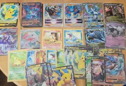 Pokemon Card Lot 42 Bundle V VMAX GX EX Holos & Commons Oversized Jumbo - Image 2