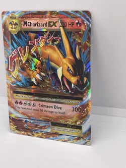 Mega Charizard EX 13/108 Evolutions Holo Pokemon Card - Image 3