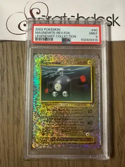 PSA 9 - Pokemon MAGNEMITE 80/110 Reverse Holo - LEGENDARY COLLECTION - Fireworks - Image 1