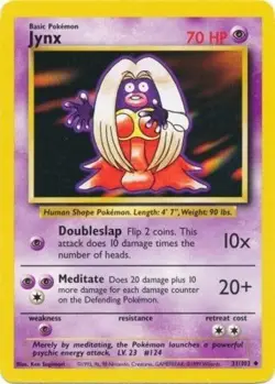 Moderately Played, English - 4 x Pokemon Jynx - 31/102 - Uncommon - Unlimited Ed - Image 1