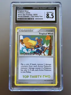 CGC 8.5 TOP THIRTY-TWO Tropical Wind DP25 Pokemon World Championship 2008 MINT - Image 1