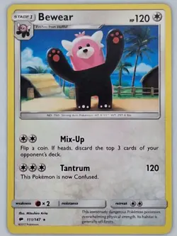 Bewear 111/147 Pokemon - Sun & moon Burning Shadows MP - Image 1