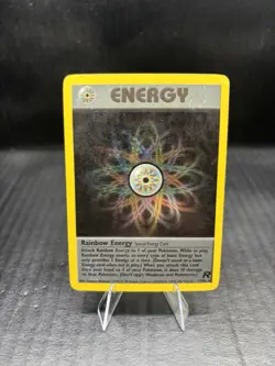 Pokemon Rainbow Energy Team Rocket 17/82 Special Energy Holo Rare - Image 1