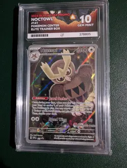 Noctowl SVP142 Pokemon Center Promo - GEM MINT ACE 10 - Image 1
