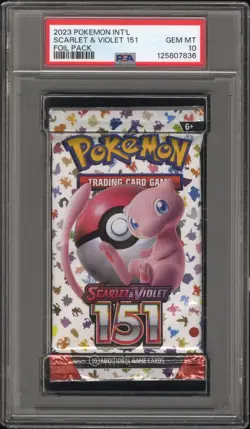 PSA 10 Gem Mint Pokemon Scarlet & Violet 151 Sealed Foil Booster Pack English - Image 1