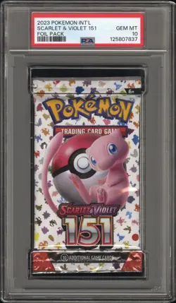 PSA 10 Gem Mint Pokemon Scarlet & Violet 151 Sealed Foil Booster Pack English - Image 1