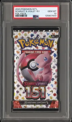 PSA 10 Gem Mint Pokemon Scarlet & Violet 151 Sealed Foil Booster Pack English - Image 1