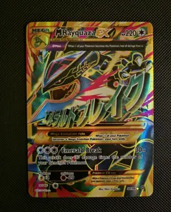 M Rayquaza EX (Shiny Full Art) 98/98 XY - Ancient Origin Holo ULTRA RARE POKEMON - Image 2