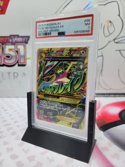 2015 Pokemon M Rayquaza EX (Shiny Full Art) 98/98 XY Ancient Origins Holo PSA 7 - Image 2