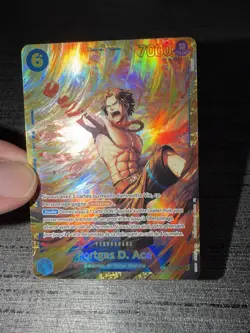 Carte One Piece Portgas D. Ace OP13-119 SEC Foil Francais Exc - Image 3