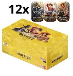 Display Sealed 12x Tin Pack Set Vol.2 One Piece TS-02 ENG [OP-13] - SHIP TODAY - Image 1