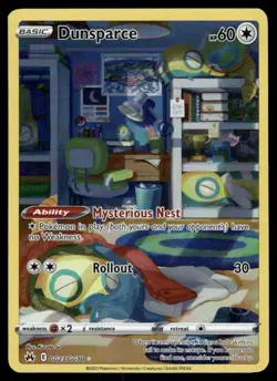 Pokemon Cards Dunsparce GG23/GG70 Crown Zenith Galarian Gallery Holo NM - Image 1