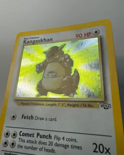 1999 Pokemon KANGASKHAN Jungle Set HOLO Foil Rare Unlimited Edition Card 5/64 NM - Image 3