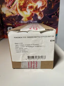 Factory Sealed Pokemon TCG: SWSH05 - Battle Styles Booster Box Case - Image 1