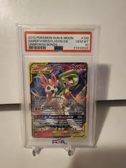 PSA 10 Gardevoir & Sylveon GX 130/214 Pokemon Sun & Moon Unbroken Bonds 2019 - Image 1