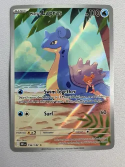 Pokemon TCG Misty's Lapras Illustration Rare Card 194/182 Destined Rivals - Image 1