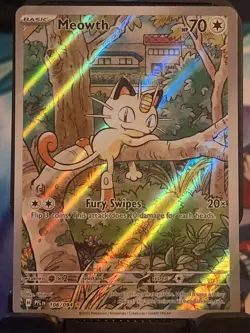 Pokemon TCG Mega Evolution Phantasmal Flames - Meowth 106/094 Illustration Rare - Image 1