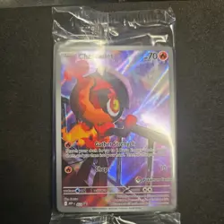 SEALED Pokemon Charcadet 022 Phantasmal Flames Pokemon Center Stamped - Image 1