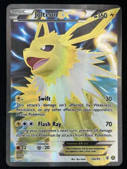 Pokemon TCG Jolteon EX Alternate Art Holo Promo Basic 028A/083 Card - Image 1
