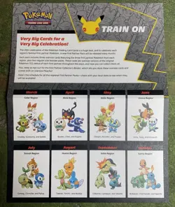 Pokemon Celebrations 25th Anniversary Jumbo Region Cards - Full Set + Checklist - Image 1