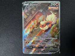 Pokemon Card TCG Flareon V SWSH179 Sword & Shield Black Star Promo Holo Rare NM - Image 1