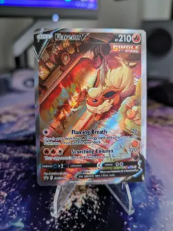 Pokemon Card TCG Flareon V SWSH179 Sword & Shield Black Star Promo Holo Rare NM - Image 1