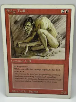 MTG 1994 Revised Edition - Sedge Troll - MP - Image 1