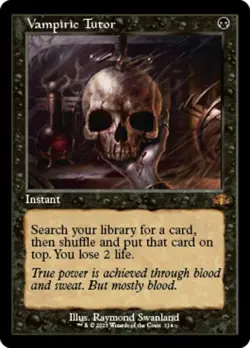 MTG Vampiric Tutor (Retro Frame) - Dominaria Remastered Variants - English NM - Image 3