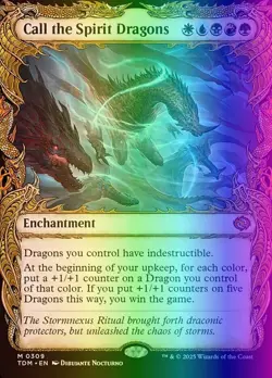 MTG Call the Spirit Dragons (309/485) Tarkir Dragonstorm NM FOIL - Image 1