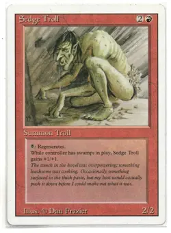 MTG: Revised Edition: Sedge Troll: Lightly Played Condition - Image 1