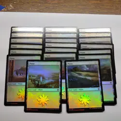 Lot of 20x Random FOIL PLAINS - Basic Lands - MTG Magic NM-LP - Free Shipping! - Image 1