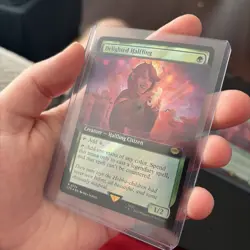 SET OF 3: 2 SURGE FOIL (2) And Q Regular Foil- Delighted Halfling LOTR MTG - Image 2