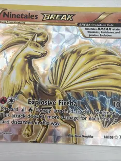 💥 2016 Ninetales BREAK 16/108 XY Evolutions Pokemon Card Ultra Holo Rare LP - Image 3