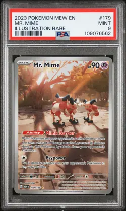 Mr. Mime IR PSA 9 2023 Scarlet & Violet 151 #179 Pokemon Card - Image 1