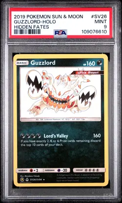 Guzzlord Holo PSA 9 #2019 Hidden Fates #SV26 Pokemon Card - Image 1
