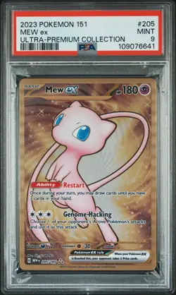 Mew Ex Metal PSA 9 2023 151 Ultra Premium Collection #205 Pokemon Card - Image 1