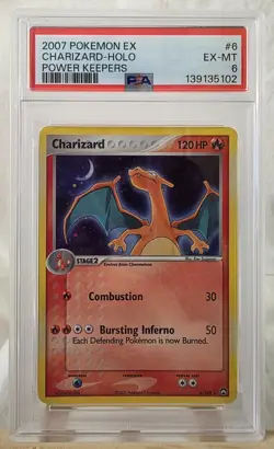 2007 Pokemon EX Power Keepers Charizard-Holo #6 PSA EX-MT 6 - Image 1