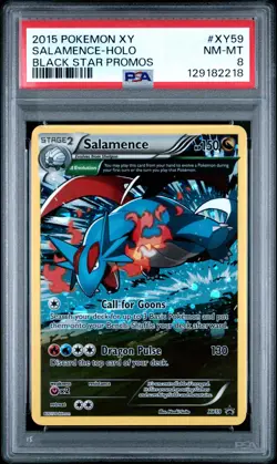 2015 POKEMON XY BLACK STAR PROMOS SALAMENCE #XY59 HOLO PSA 8 NM #129182218 - Image 1