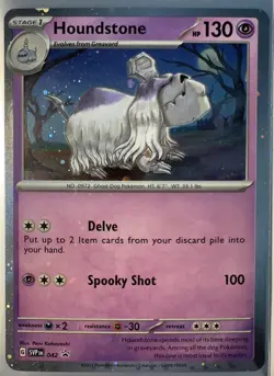 Houndstone Cosmos Holo Black Star Promo SVP 042 - Obsidian Flames Pokemon - Image 1