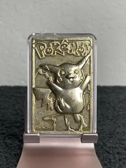 1999 Pokemon 23K Gold Plated Pikachu and Poliwhirl Trading Cards Burger King - Image 2