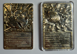 2 Vintage 1999 Nintendo Pokemon 23k Gold Cards Poliwhirl, Jigglypuff Burger King - Image 1