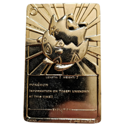 x3 Pokemon TCG Burger King 23k Gold Plated Cards Togepi Charizard Poliwhirl 1999 - Image 3