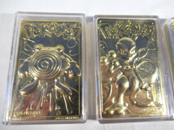 Lot 4 1999 Pokemon Burger King Gold Plated Cards Poliwhirl Pikachu Togepi Mewtew - Image 2