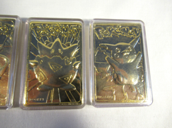 Lot 4 1999 Pokemon Burger King Gold Plated Cards Poliwhirl Pikachu Togepi Mewtew - Image 3