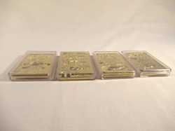 Lot 4 1999 Pokemon Burger King Gold Plated Cards Poliwhirl Pikachu Togepi Mewtew - Image 4