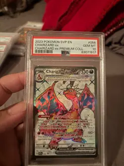 2023 POKEMON SVP EN-SV BLACK STAR PROMO #056 CHARIZARD EX PSA 10 HARD TO GRADE - Image 1
