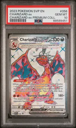 2023 Pokemon Svp En-Sv Black Star Promo #056 Charizard Ex Premium Coll. PSA 10 - Image 1