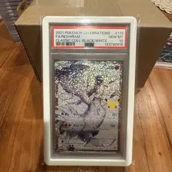 PSA 10🔥Pokemon Celebration FA/RESHIRAM CLASSIC COLLECTION Black And White - Image 1