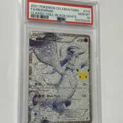 PSA 10🔥Pokemon Celebration FA/RESHIRAM CLASSIC COLLECTION Black And White - Image 2
