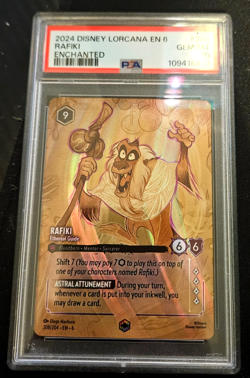 Disney Lorcana Azurite Sea Rafiki Ethereal Guide 208 Enchanted PSA 10 - Image 1